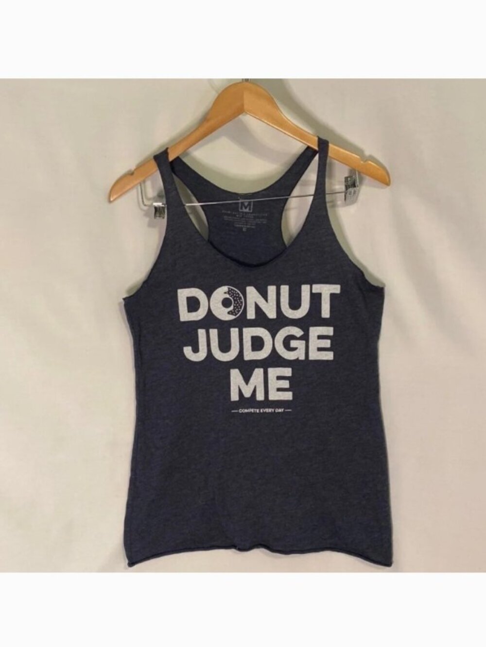 Donut Judge Me Tee T-shirt Tank Top Women's Size medium Athletic Humor